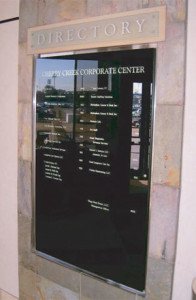 Interior Lobby Directory Sign