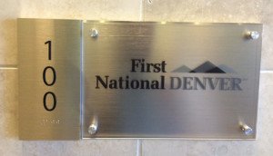 First National Denver ADA Braille Interior Sign