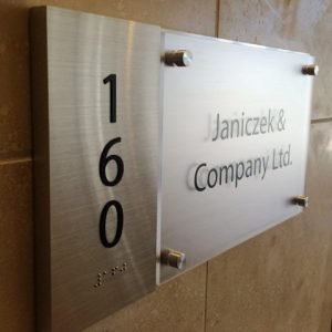 Janiczek & Company ADA Office Sign