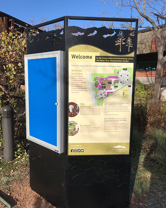 Powder Coated Steel Custom Kiosk Signs for Outdor Space