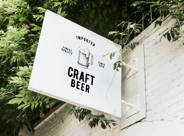 Imported craft beer business signage