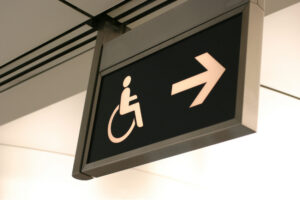 Toilet Signage for Person with Disability inside a hospital