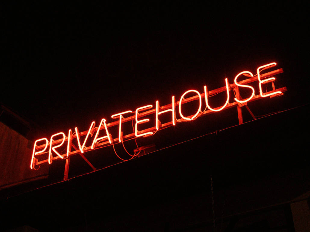 An Illuminated Neon Text Sign