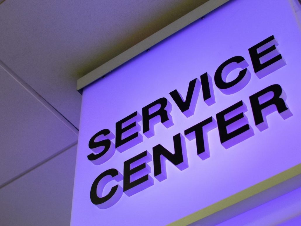 Service Center Signage