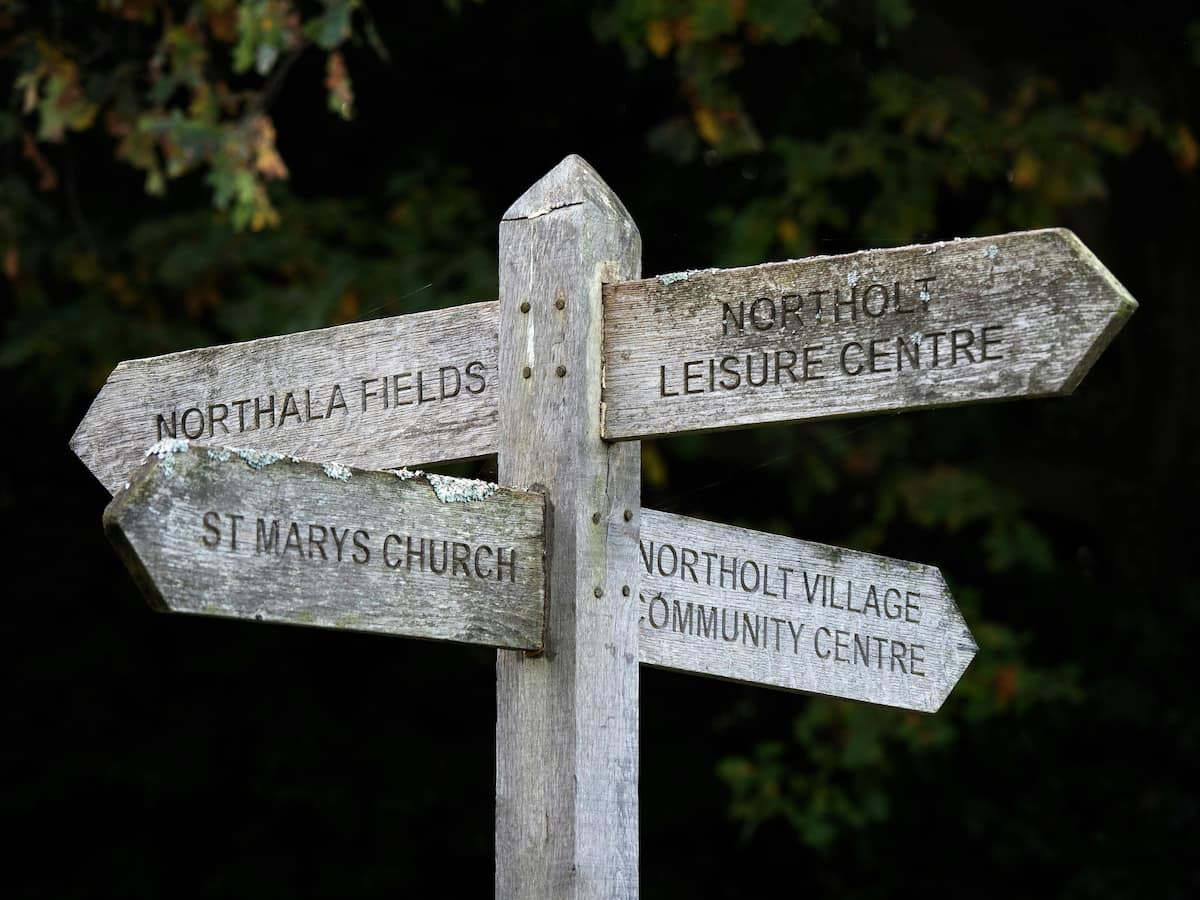 Wooden Sign post