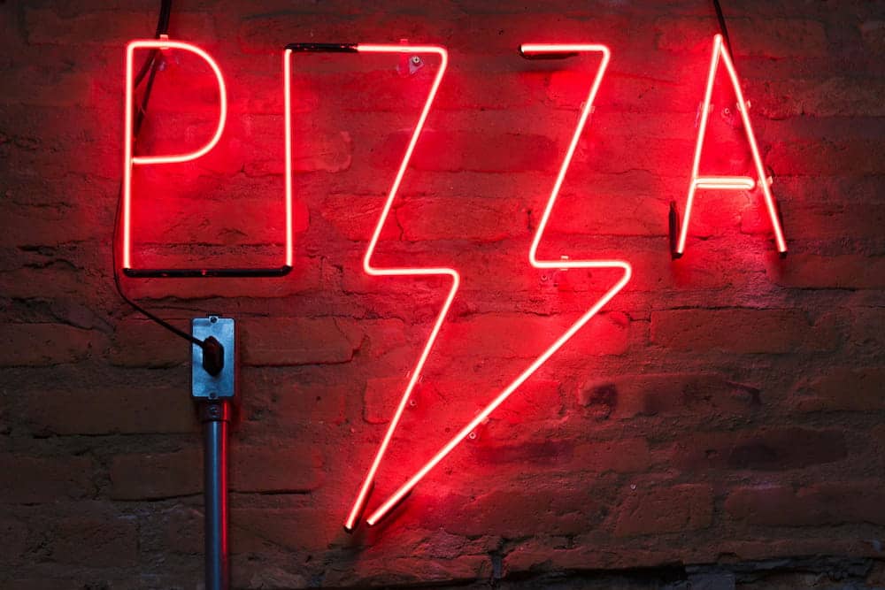 Red interior LED sign